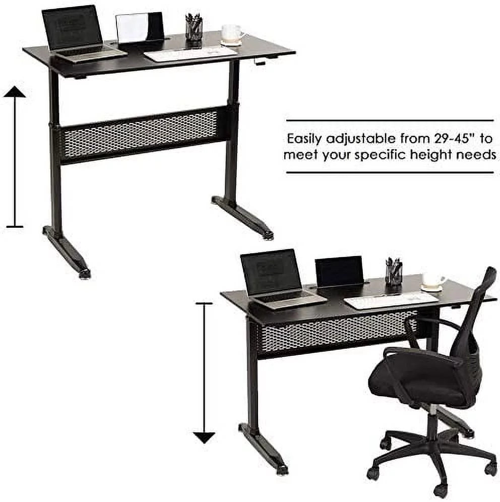 Standing Desk Converter Height Adjustable Sit-Stand Desk for Dual Monitor Home Office Black 48" K856