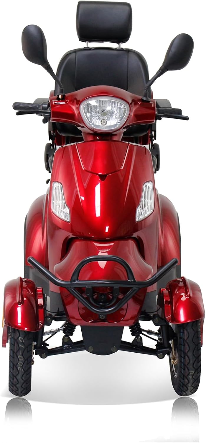 Heavy Duty 4 Wheel Mobility Scooter for Adults & Seniors, 500lbs Capacity, Red K242644