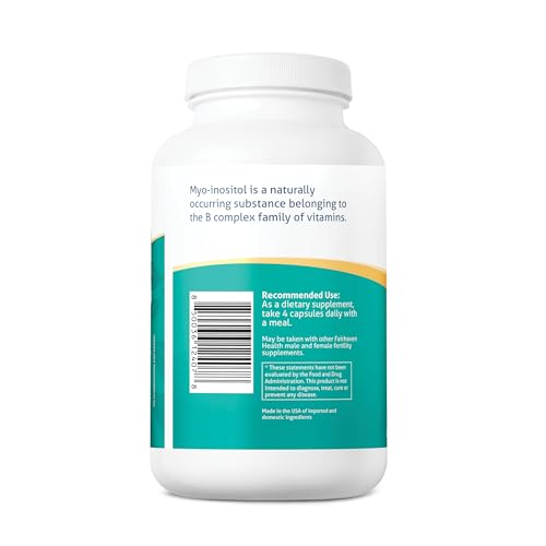 Fairhaven Health Myo-Inositol 2000mg Fertility Supplement Capsules, 120 Count Y3404