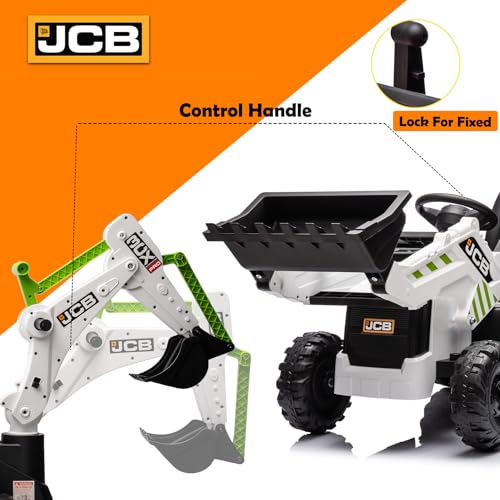 12V JCB Licensed Ride On Tractor Truck with Excavator, Bulldozer & Remote Control N831