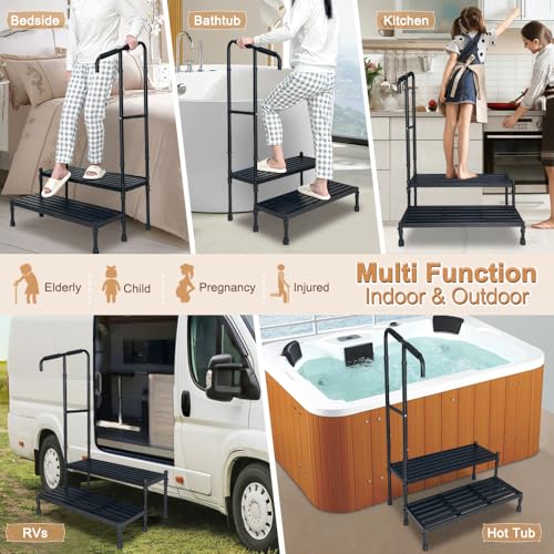 Bed Step Stool with Handle for High Beds Adults Elderly Seniors P429