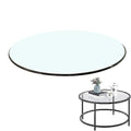 SAGIDAR Round Tempered Glass, Clear Table Top, Round Glass Table Top, Clear Glass High Gloss, Glass Tops for Dining Room Table, Clear Glass Easy to Clean, 19IN 24IN 28IN 32IN 39IN