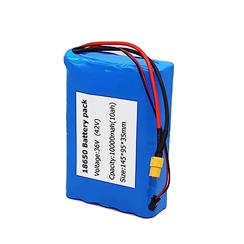36 Volts Lithium Battery Pack 36V 10Ah 8Ah 6Ah Ebike Battery 10S2P Li-ion Battery for 100W 250W 350W Mountain Bike Motor Folding Scooter Battery with Charger and BMS,36v10ah