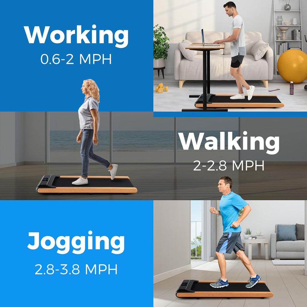 Goplus Walking Pad, Under Desk Treadmill with Remote Control and LED Display H397889