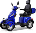 Heavy Duty Mobility Scooter, 800W 4-Wheel All Terrain Electric Vehicle, 3-Speed Adjustable, 35 Miles Range, Adjustable Seat, Rear Lockbox, 550 lbs Capacity, for Adults & Seniors, Blue