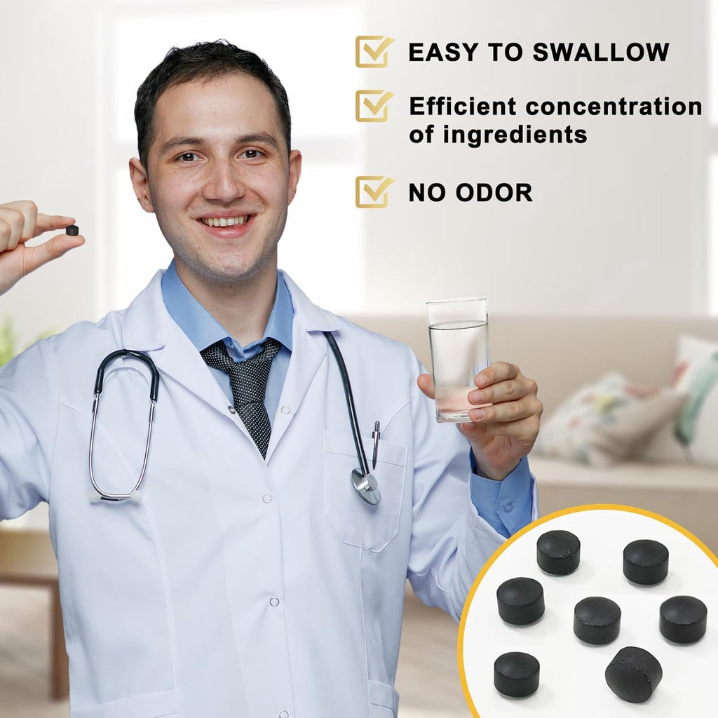 Shilajit Tablets 1000mg, Pure Himalayan Organic Supplement with Fulvic Acid & Trace Minerals G27547