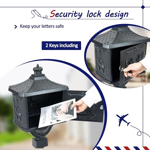 Architectural Mailboxes Oasis 360 Locking Parcel Mailbox, Cast Aluminum, White M59005