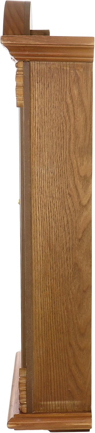 Bedford Clock Collection Honey Oak Chiming Pendulum Wall Clock C595