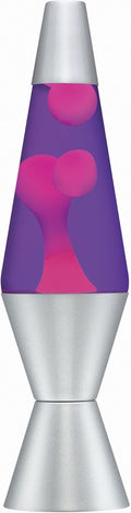 The Original Lava Brand Lava Motion Lamp 14.5" Pink Purple Silver