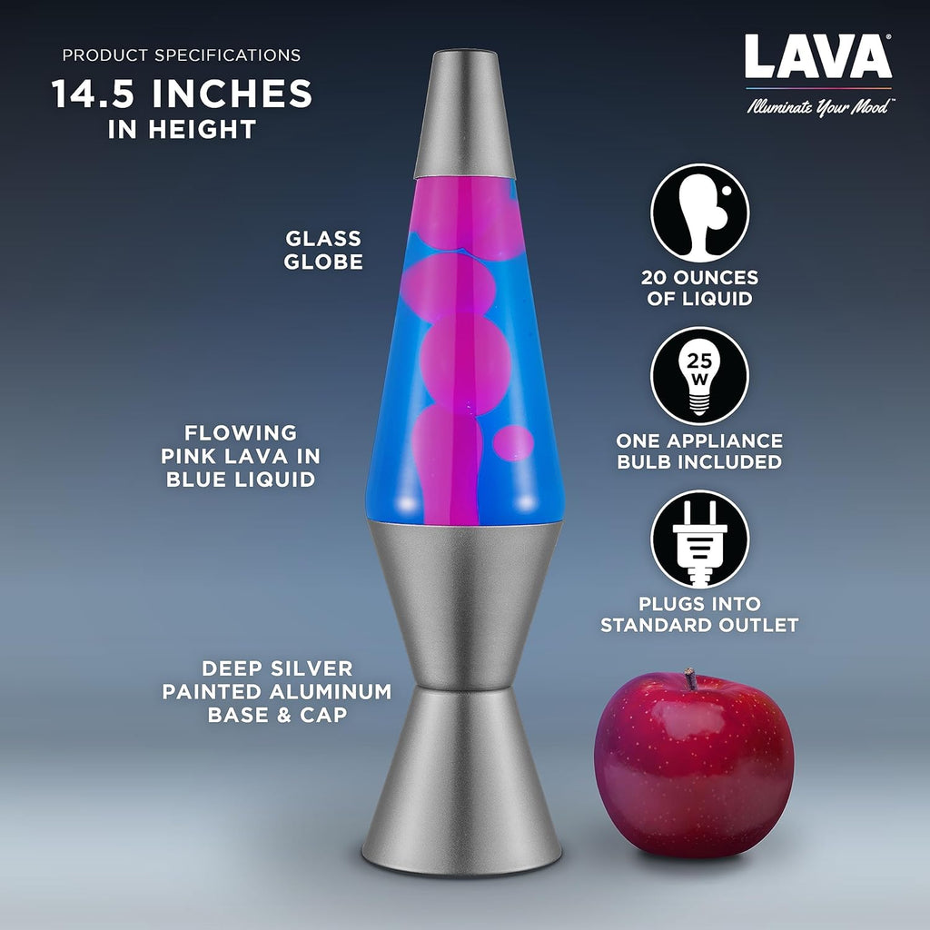 Lava® Lamp 14.5" Cosmic Wave Motion Light, Purple Wax and Blue Liquid P659144
