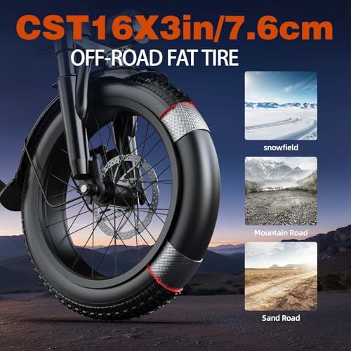 Ronson Electric Bike for Adults, 750W Motor, Foldable Fat Tire Ebike Z57486