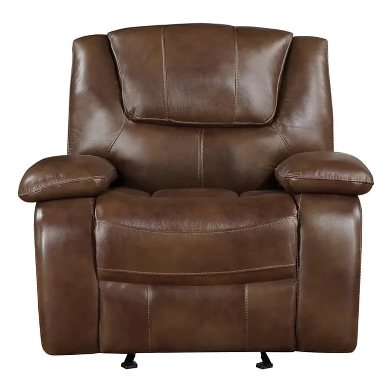 Lexicon Ellicott Leather Match Glider Reclining Chair Brown T969740