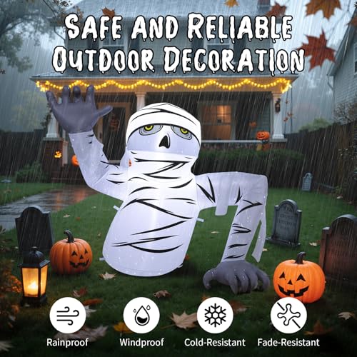 8FT Inflatable Pteranodon Dragon Decoration with LED Lights for Yard Halloween F426
