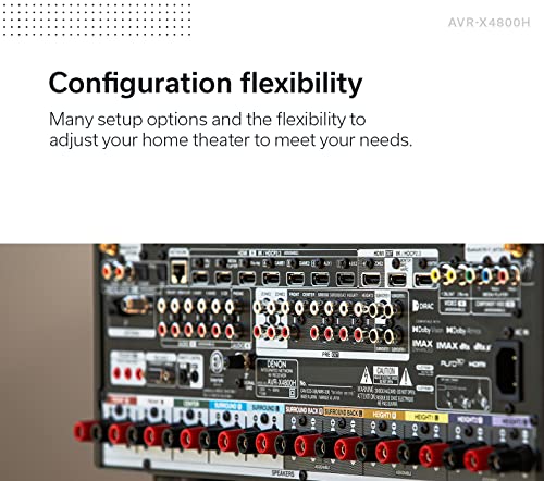 Denon AVR-X4800H 9.4 Channel 8K Home Theater Receiver (Renewed) F754