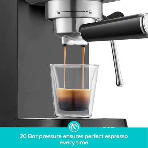 CASABREWS CM5418 Espresso Machine 20 Bar, Compact Espresso Maker with Milk Frother, Stainless Steel, Silver K680