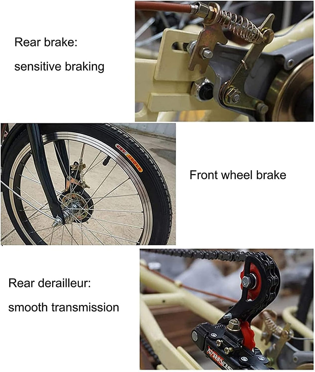 Adult Tricycle 20 Inch 3 Wheel Bike with Shopping Basket for Seniors X584
