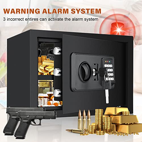 Fireproof Waterproof Safe Box with Digital Keypad and Key K88455