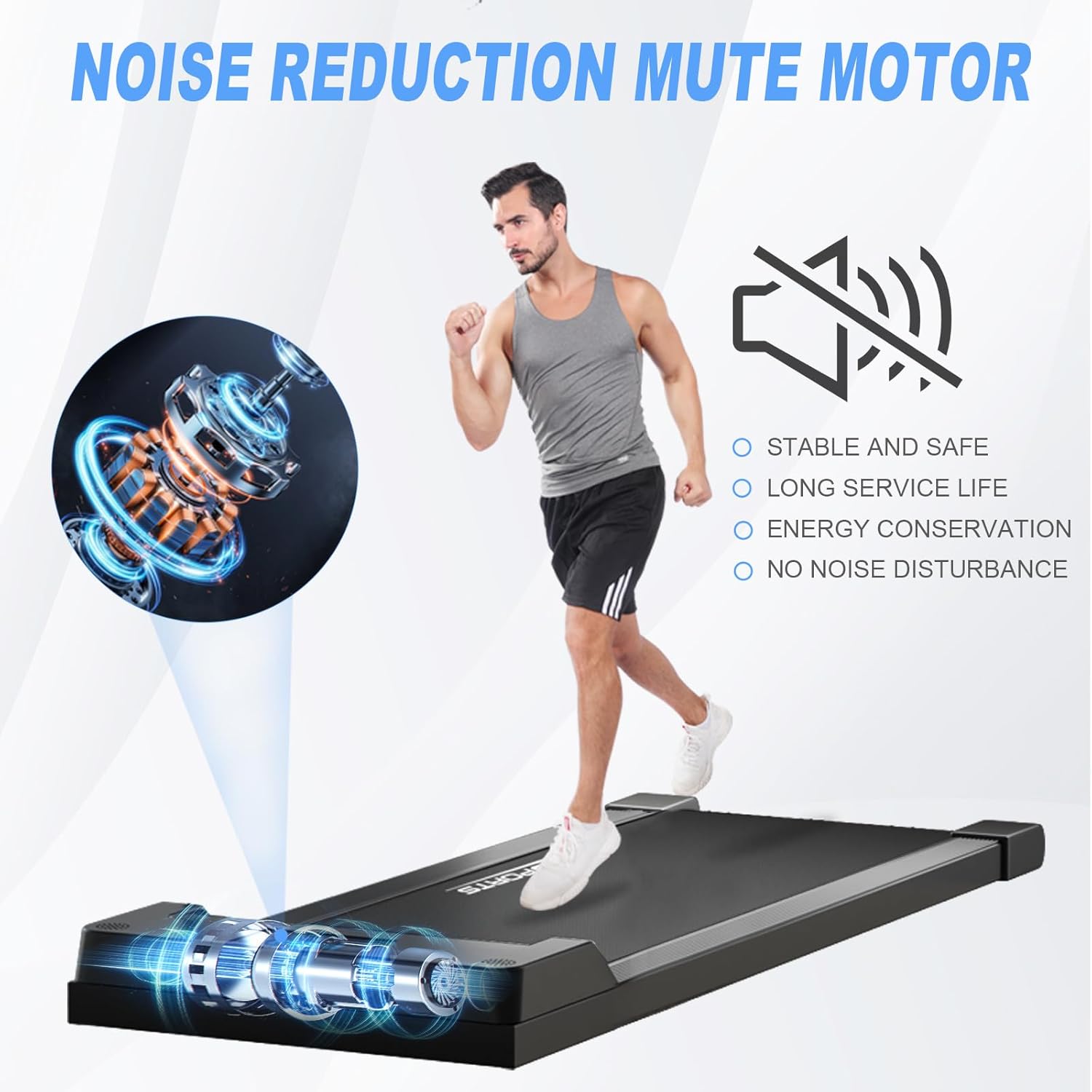 2 in 1 Portable Walking Pad Treadmill with Remote Control, LED Display H663