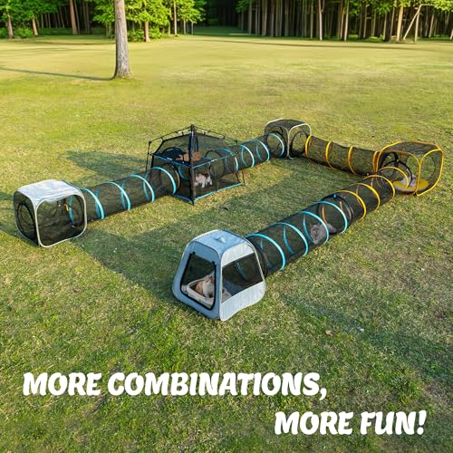 X-Large Catio Outdoor Cat Enclosure and Cat Tower Tent, 3-Tier Portable Foldable, Two Doors Z502328