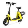Electric Scooter for Adults, Foldable E Scooter with Seat & Carry Basket, 450W Foldable 36V Battery E-Scooter for Adults 15.5MPH, 20 Miles Range, Max Load 265LB, LCD Display