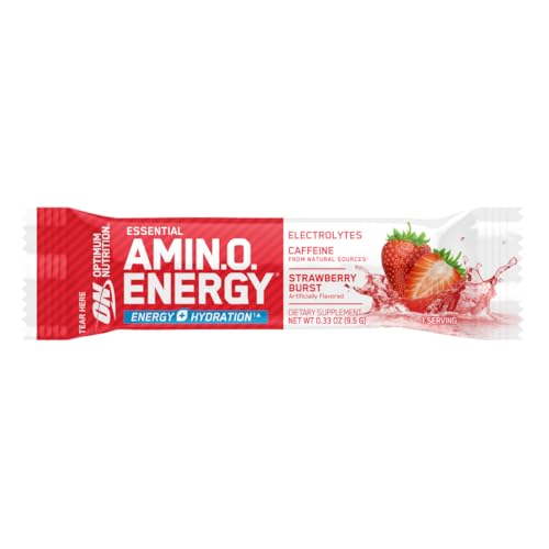 Optimum Nutrition Amino Energy Plus Electrolytes Stick Packs, Strawberry, 7 Count E944106