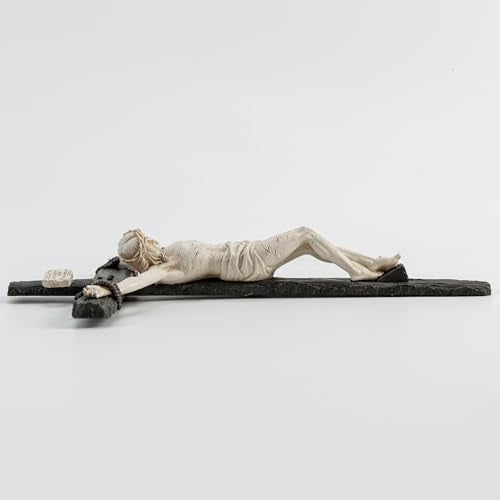 DevotedWalls 14" Hand Painted Catholic Crucifix for Wall V21624