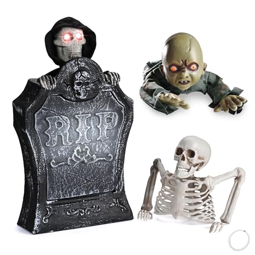 AW Halloween Prop Zombie Groundbreaker with Sound & LED Eyes Z407