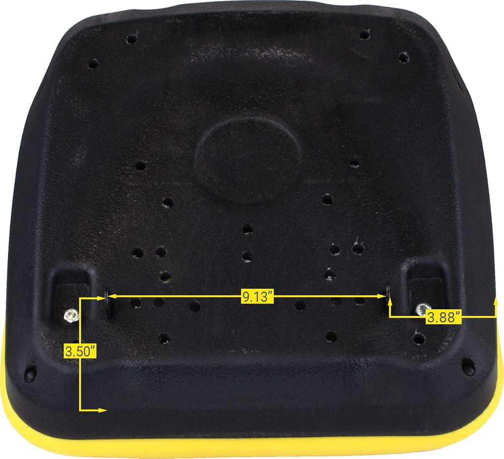 Zbox Riding Mower & Tractor Seat Mid/High Back Yellow Compatible with John Deere R523
