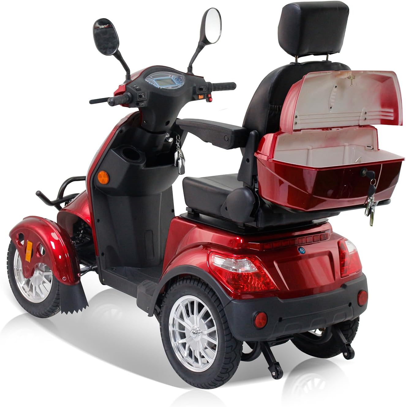 Heavy Duty 4 Wheel Mobility Scooter for Adults & Seniors, 500lbs Capacity, Red K242644