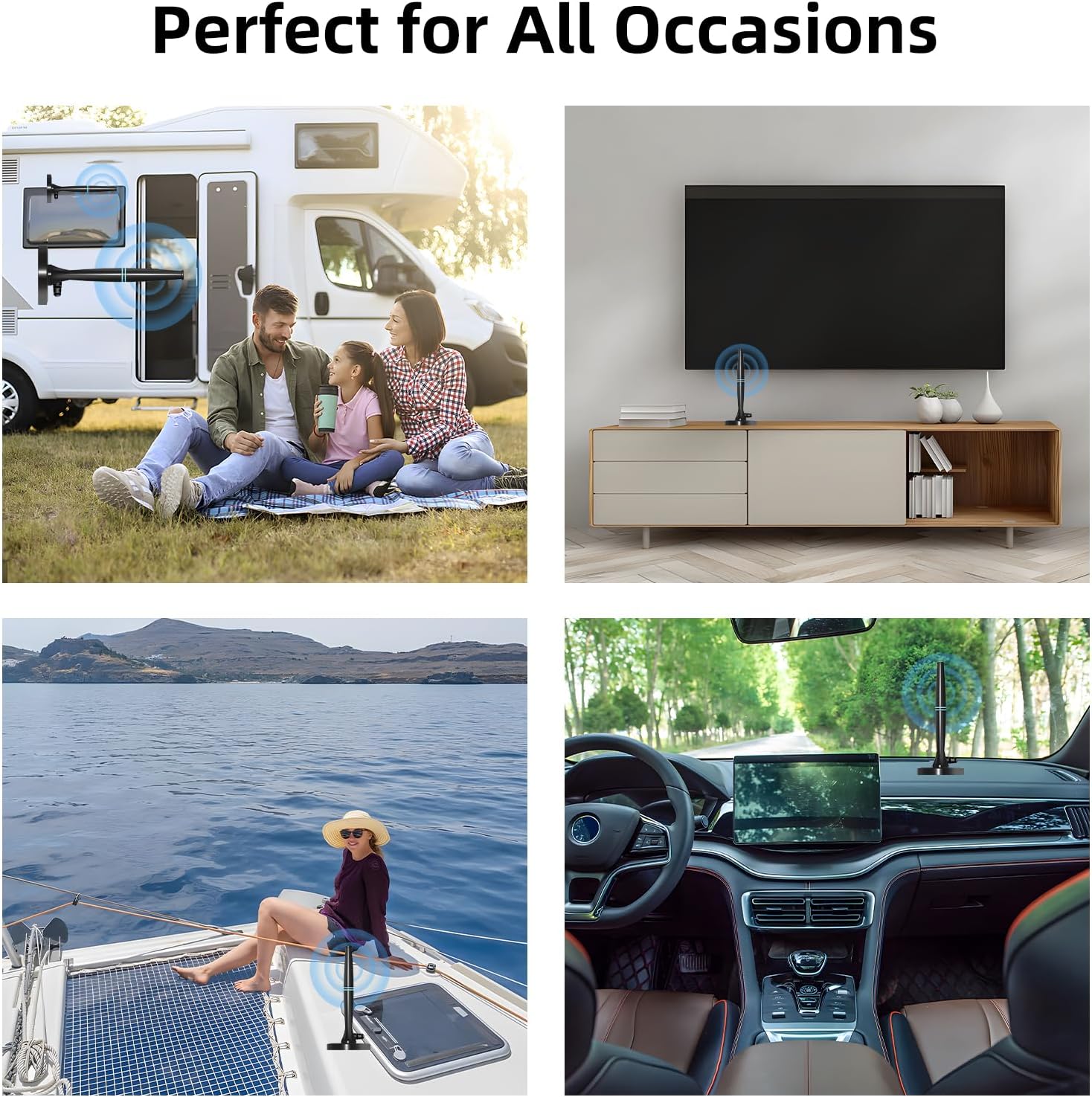 Amplified HDTV Indoor TV Antenna Long Range 4K 1080p W1895