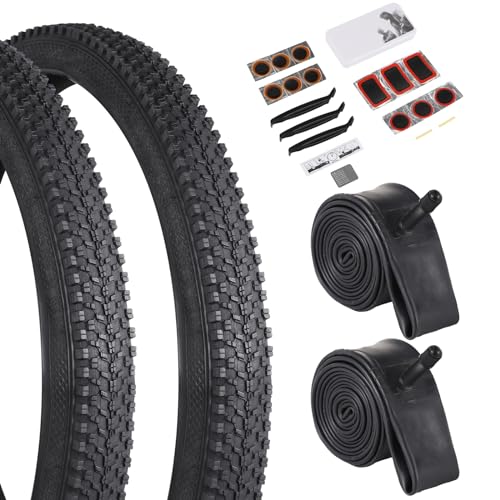 Bike Tire Replacement Kit 24/26x1.95 Folding MTB Tires with Tubes and Levers L262165