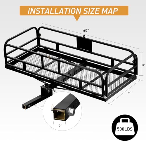 Wildroad Hitch Cargo Carrier 500 LBS with Waterproof Cargo Bag O941