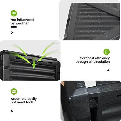 80 Gallon Garden Compost Bin BPA Free Material Y819451