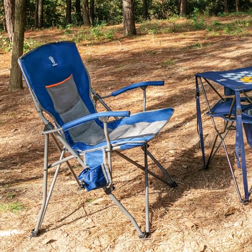 EVER ADVANCED Folding Camping Chair with Padded Armrest and Cup Holder J29990