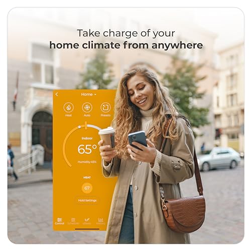 Cielo Smart Thermostat Eco for 2H/2C Conventional & 4H/2C Heat Pumps, Black O618391