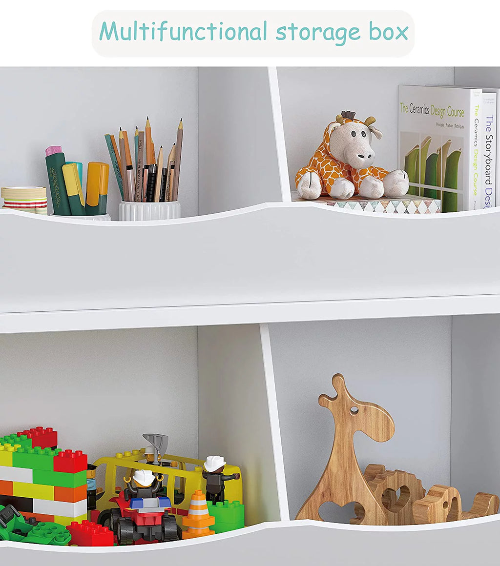 UTEX Toy Storage Organizer, Stackable Kids Toy Cubby, White C47264