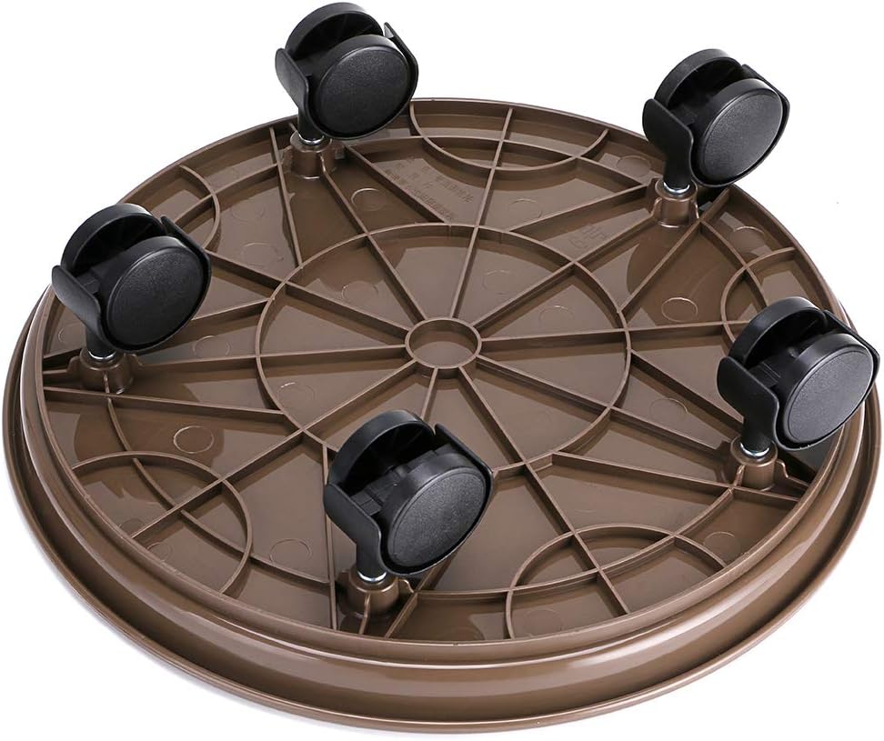 Skelang 2 Packs 15.5" Plant Caddy with Casters, Plant Dolly for Heavy Planter M600807