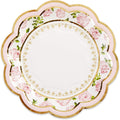 Kate Aspen 32 Pcs Floral Paper Plates, 7 Inch Heavy Duty Disposable Party Plates, Party Supplies for Birthday, Tea Party, Baby Shower, Wedding and Anniversary, Bulk, Pink