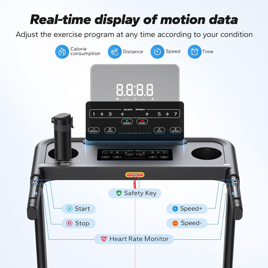 MERACH Foldable 2 in 1 Treadmill with 6% Incline for Home P367
