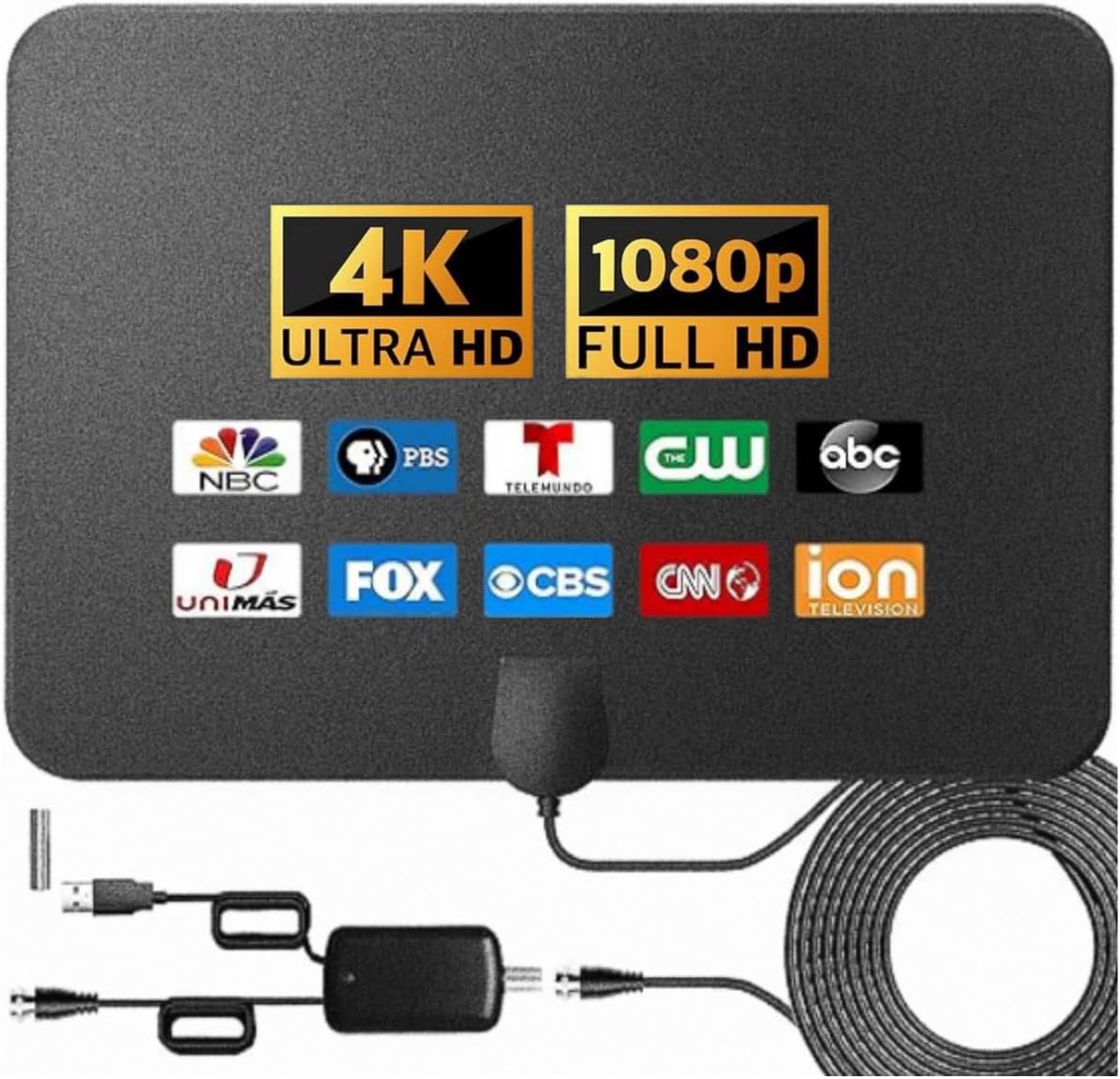 TV Antenna Indoor,Antenna for Smart TV Support 8K 4K 1080P, 950 Miles Long Ranges TV Antenna for Local Channels,Digital TV Antenna with Signal Amplifier/Booster,16.5ft HDTV Coaxial Cable