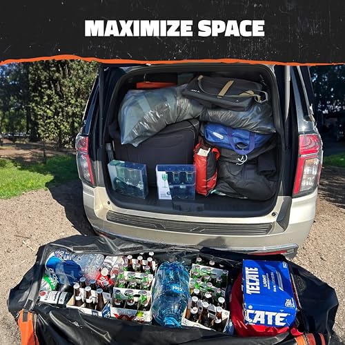 Mockins 60"x20"x6" Folding Trailer Hitch Cargo Carrier with Waterproof Bag R842