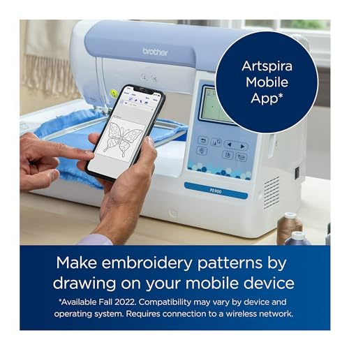 Brother Elite PE900 Embroidery Machine with Wireless LAN and Sewing Bundle C66210