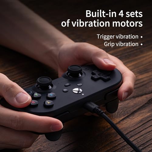 8bitdo Pro 2 Wired Controller for Xbox Series X|S, Xbox One, Windows 10/11, Black S143