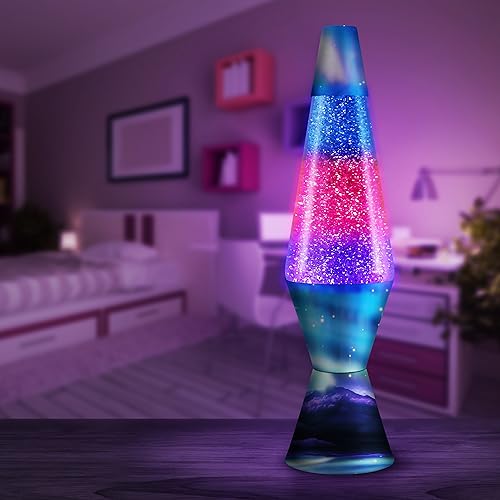 Lava Lamp 14.5 inch Northern Lights, Plastic, Purple/Blue K734