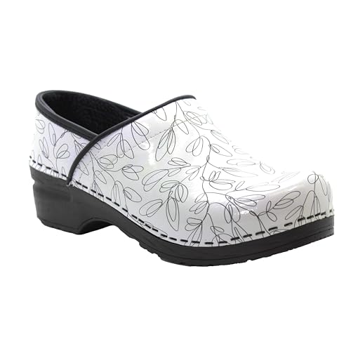 BJORK Swedish Comfort Women's Printed Leather Clogs L761453