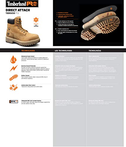 Timberland PRO Men's Direct Attach 6 Inch Soft Toe Insulated Waterproof Work Boot E428