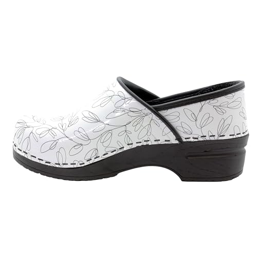 BJORK Swedish Comfort Women's Printed Leather Clogs L761453