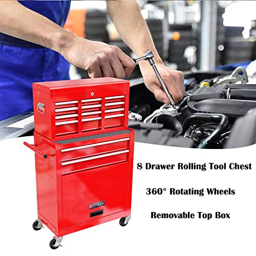 5-Drawer Rolling Tool Cart with Wheels, Black V51953