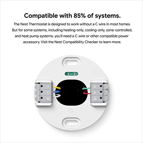 Google Nest Smart Programmable WiFi Thermostat Snow (Renewed) H964