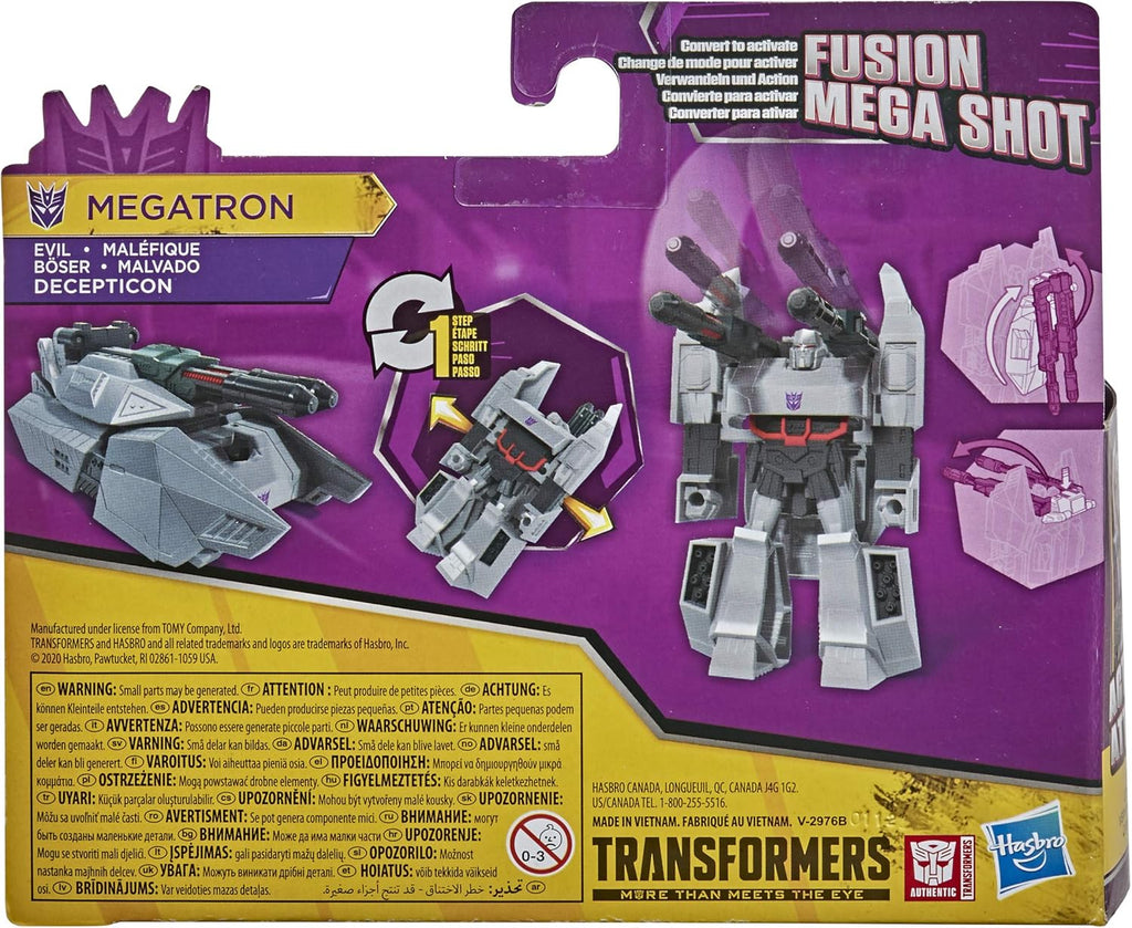 Transformers Bumblebee Cyberverse Adventures 1-Step Changer Megatron Action Figure, 4.25-inch K601
